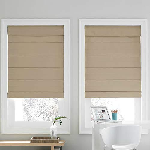 Real Simple Cordless Roman Cellular Shade (Khaki, 30" X 72")