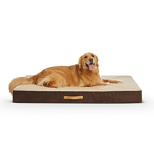 YANXUAN Dog Mat Memory Foam Chic Cat Bed, Double-Sided, Khaki, Jumbo