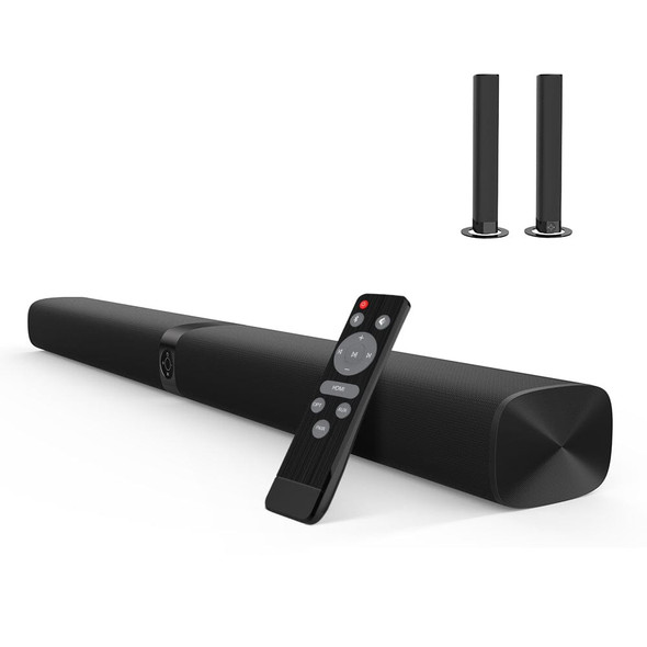 MEKOKA KY8000 SOUND BAR, 2 IN 1 SEPARABLE & 60W SOUNDBAR FOR SMART TV - BLACK