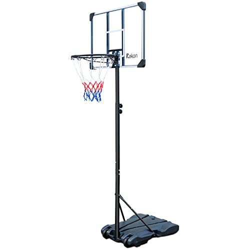 Rakon Portable Basketball Hoop Height Adjustable 5.4ft-7ft Basketball Hoops New