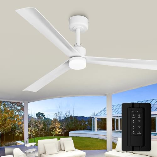 PARROT UNCLE 50" MODERN 3CCT INTEGRATED LED CEILING FAN LIGHT REMOTE - WHITE