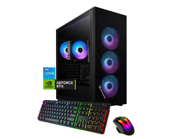 iBUYPOWER Scale Gaming PC Desktop Computer Intel Core i5 14400F CPU, NVIDIA