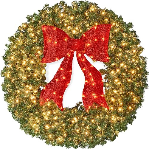 Best Choice Products 60in Large Artificial Holiday Accent Wreath - Green Spruce