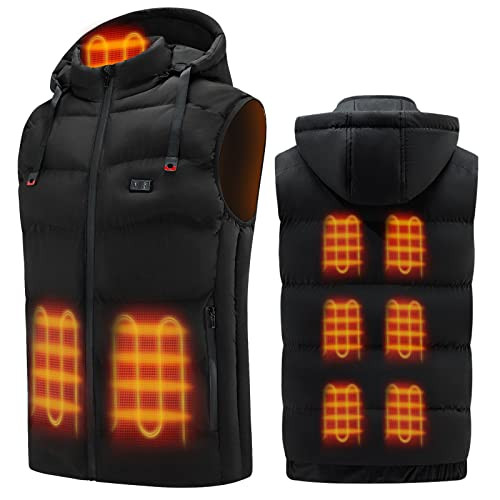 FUN WEEKEND Heated Vest for Women, 9 Heating Modules, 3 Heating Levels (Medium)