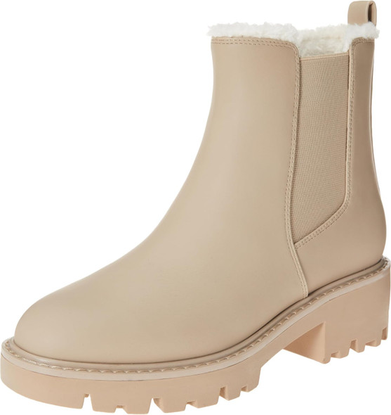 THE DROP WOMEN'S CAMPBELL SHERPA CHELSEA BOOT SIZE: WOMEN 8 - TAUPE New