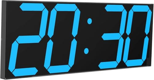 CHKOSDA LED Large Digital Wall Clock Oversize 6” Numbers B07ZF8HLHY - Ice Blue
