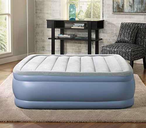 Beautyrest Hi-Loft Inflatable Mattress Raised-Profile Air Bed with Pump Blue New