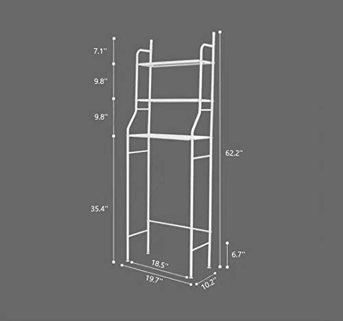 Toytexx 3-Shelf Over Toilet Bathroom Rack Holder Essentials Plants Books - White New
