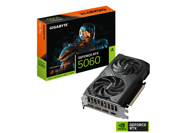 GIGABYTE GeForce RTX 5060 WINDFORCE MAX OC V2 8G PCI Express 5.0 ATX Graphic
