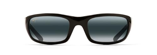MAUI JIM STINGRAY 103-02 FRAME GLOSS BLACK LENSES NEUTRAL GREY 55/22MM New