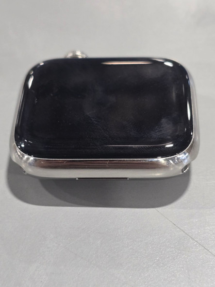 APPLE WATCH SERIES 9 (GPS + LTE ) 45MM SILVER STAINLESS STEEL WHITE SPORT BAND