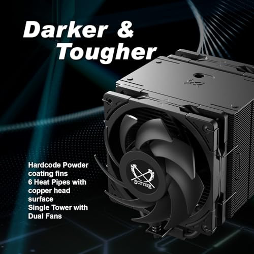 SCYTHE MUGEN 6 DUAL FAN BLACK EDITION CPU AIR COOLER (SCMG-6000DBE) - BLACK