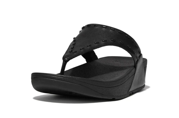 FITFLOP WOMENS LULU RUBBER-STUD SANDALS - SIZE: WOMEN 6.5 (AU/UK W4.5) - BLACK