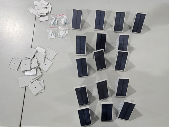 GENERIC SOLAR STAIR LIGHTS OUTDOOR WATERPROOF COOL WHITE - 16 PACK - GRAY