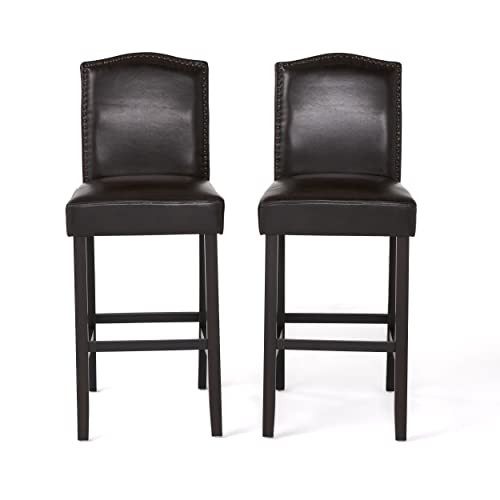 Christopher Knight Home Markson Barstools, 2-Pcs Set, Brown New