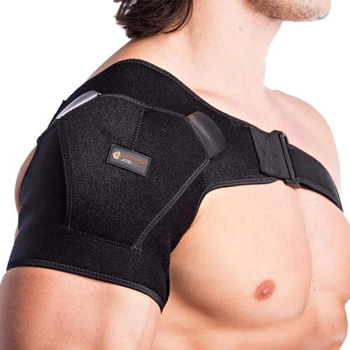 COPPER JOE COMPRESSION BRACE FOR WOMEN & MEN - ROTATOR CUFF SUPPORT - BLACK
