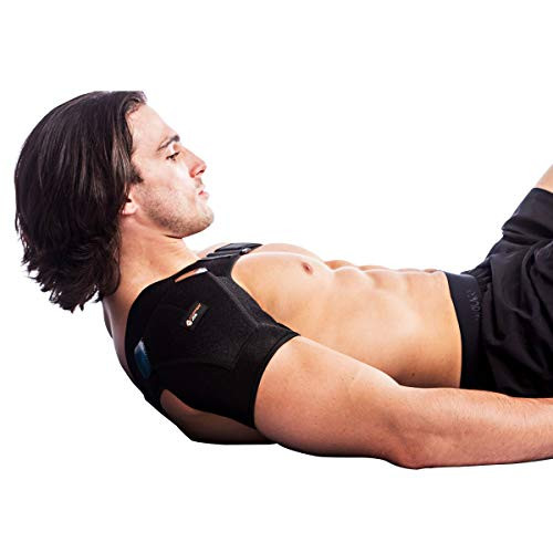 COPPER JOE COMPRESSION BRACE FOR WOMEN & MEN - ROTATOR CUFF SUPPORT - BLACK