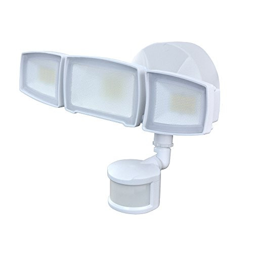 Good Earth Lighting Three-Head 2N1 LED Motion Security Area Light - White