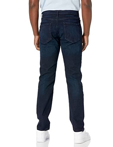 Amazon Essentials Men's Athletic-Fit Stretch Jeans - 35W x 30L - Blue Over Dye New