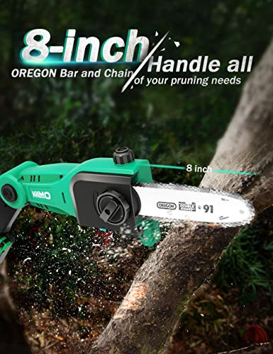 KIMO 20V Cordless Pole Saw 4.0AH Battery 13ft Telescopic Pole Chainsaw - Black