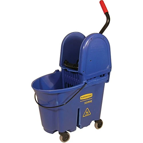Rubbermaid Commercial WaveBrake 2.0 35 QT Down-Press Mop Bucket Wringer -Blue New