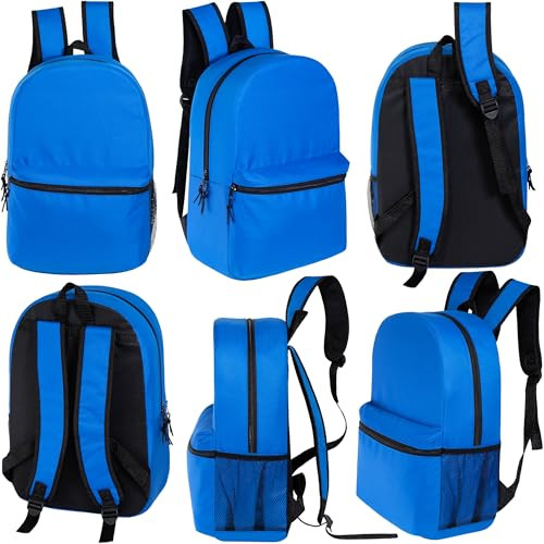 Moda West 24-Pack 17" Backpacks for Kids - 12 Assorted Colors New