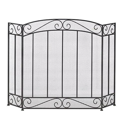 Modern Fireplace Screen Contemporary Rustic Classic Screens Black B077836MFX New