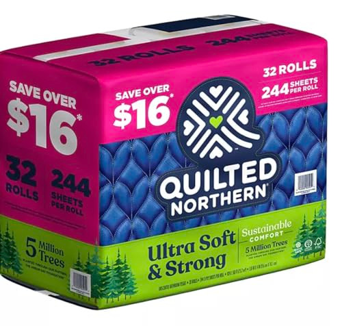 Valpa Quilted Northern Ultra Soft Strong 2-Ply 244 sheets/roll 32 rolls NEW New