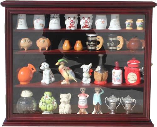 Shot Glass Shooter Case Small Wall Curio Cabinet B00AYM20PM - Mahogany Frame New