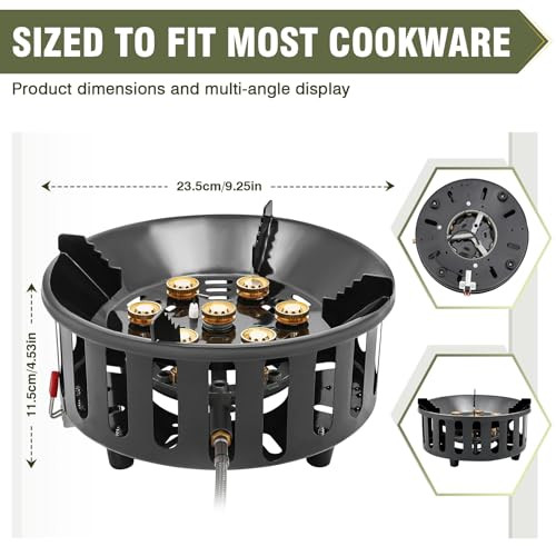 BESTFIRE BFQXMHZ SINGLE BURNER 72000 BTU WINDPROOF PROPANE CAMPING STOVE