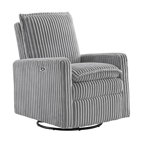 Oxford Baby Uptown Power Glider Recliner Rocking 270° Swivel/Chair 81253523 -Ash