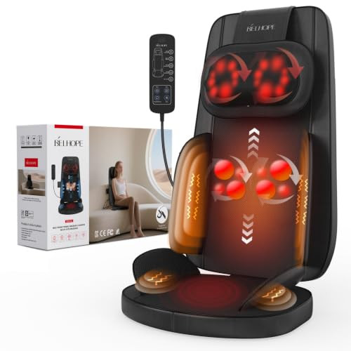 BELHOPE SHIATSU NECK BACK MASSAGER PAIN RELIEF DEEP TISSUE SJD-01 - BLACK New