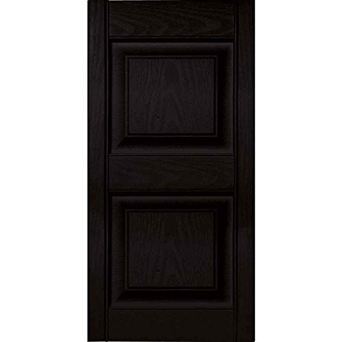 Raised Panel Vinyl Shutters B000CSNDD6 - Black New