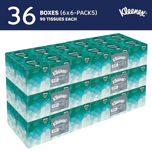 KLEENEX PROFESSIONAL FACIAL TISSUE, BULK, 36 BOXES X 90 TISSUES, 21271 - WHITE New