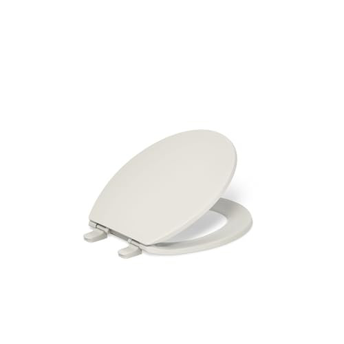 KOHLER K-4775-47 Brevia Round Toilet Seat with Quick-Release Hinges, Almond New