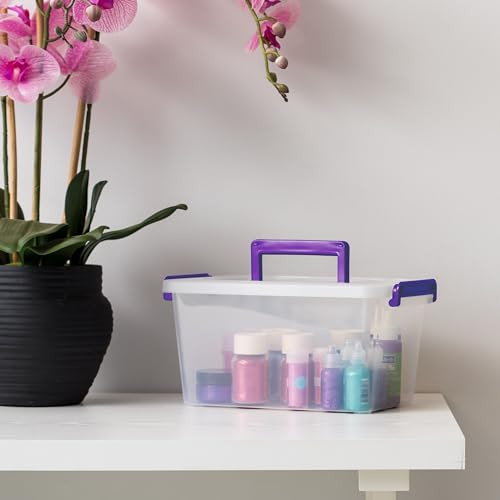 IRIS USA 5QT Storage Bins Containers, 6-Pack - Clear