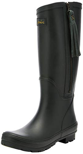 210997 Joules Womens Collette Rain Boots with Interchangeable Tassels Black 9 New