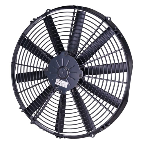 SPAL 30100401 Pusher Fan 16In Use W/ 15Amp Fuse at 13V 1 Pack - Black New