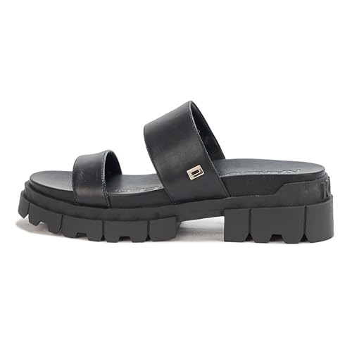 KL153368 KARL LAGERFELD WOMEN'S LACARA DOUBLE STRAP LUG SOLE SANDAL - SIZE 8