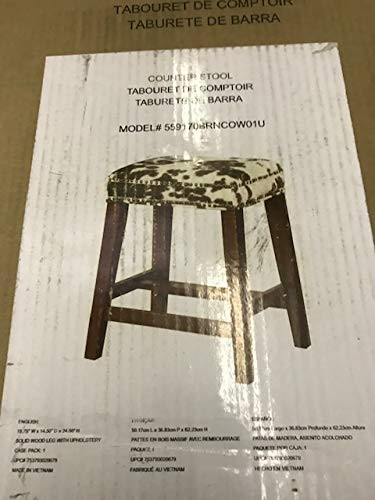 Linon Counter Stool Cowhide - B07LCTB426 - NEW New