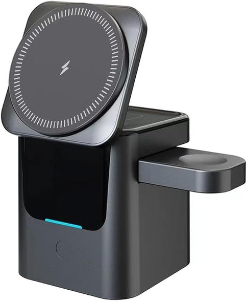 ECOSYSTEM 3-IN-1 WIRELESS CHARGER FOR MAGNETIC CHARGING 15W FAST CHARGING - GRAY