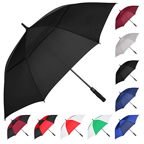MRTLLOA Automatic Open Golf Umbrella (Green/White, 54 inch) B08BZW45HV - NEW New