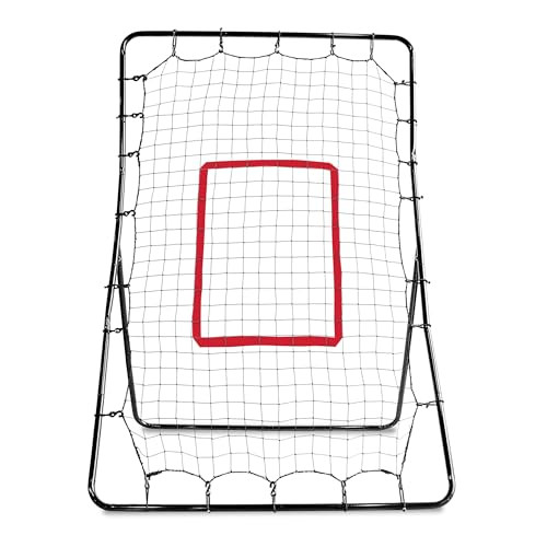 SKLZ PITCHBACK BASEBALL SOFTBALL PITCHING NET REBOUNDER 2' 9" X 4' 8" -RED/BLACK