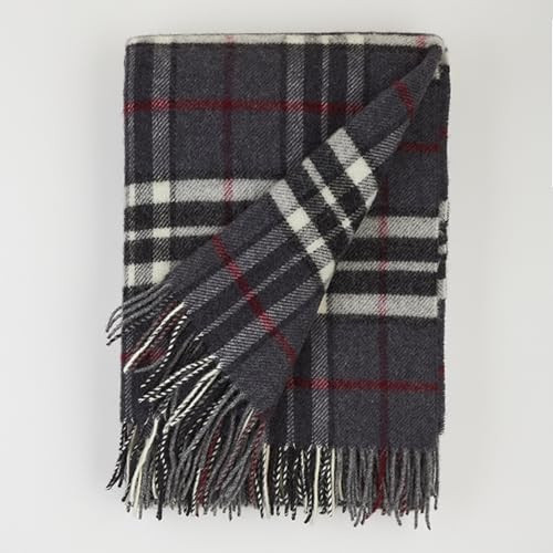 Cozy Blankets New Zealand Wool Blanket with Fringes 55"x79" (140 x 200 cm) Grey New