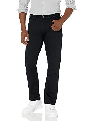 AMAZON ESSENTIALS MEN'S ATHLETIC-FIT STRETCH JEANS 32WX30L - BLACK New