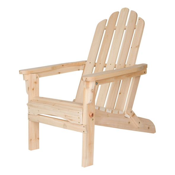 SHINE COMPANY TRADITIONAL CEDAR WOOD FOLDING ADIRONDACK CHAIR IN - BEIGE New