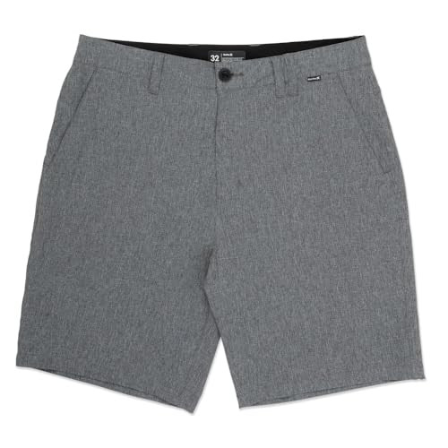 MWS0007430 Hurley Phantom Flow 20" Walkshorts, Black Heather, Size 33"