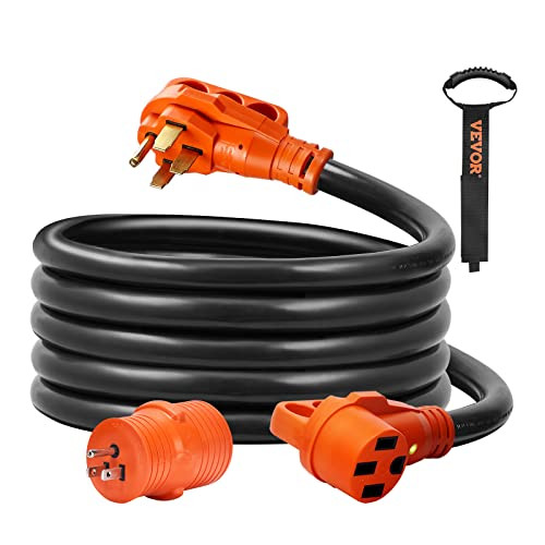 VEVOR 15 FT EXTENSION 50 AMP, STW POWER CORD, 14-50R FEMALE, 14-50P MALE PLUG