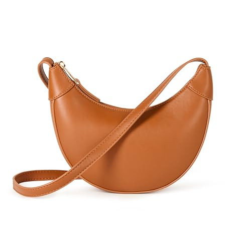 The Drop Women’s Kinsley Cresent Crossbody Bag, Cognac, One Size New