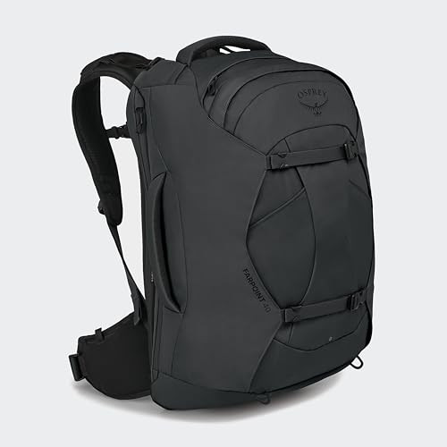 OSPREY FARPOINT 40L MEN'S TRAVEL BACKPACK, TUNNEL VISION GRAY